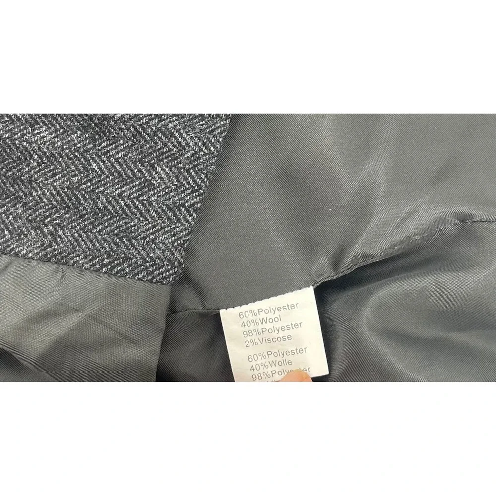 Paul Jones Vest XL Grey Herringbone Wool Blend Tweed Steampunk Peaky Blinders